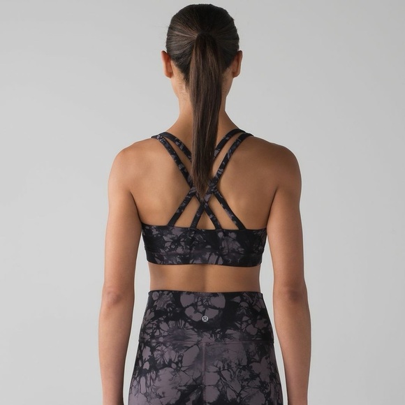 lululemon athletica Other - Lululemon Athletica Energy Bra Shibori in Grey Black Night